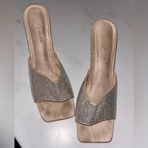 Rhinestone sandal heels